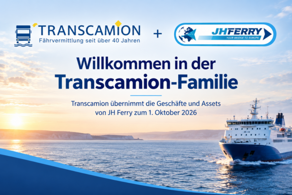 Willkommen in der Transcamion-Familie: JH Ferry wird Teil der Transcamion Firmengruppe