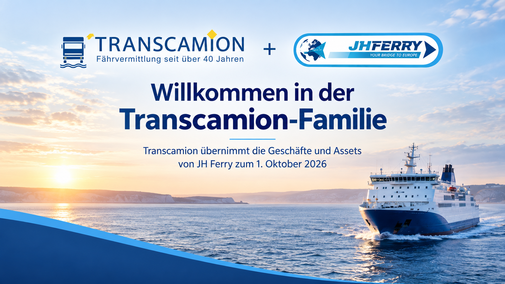 Willkommen in der Transcamion-Familie: JH Ferry wird Teil der Transcamion Firmengruppe